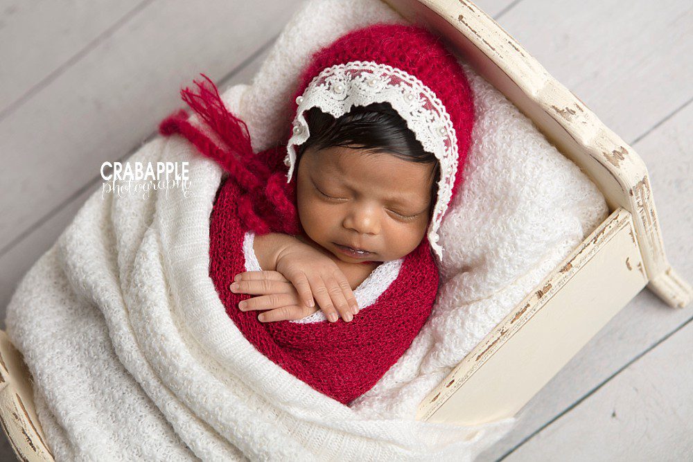newborn pictures using red