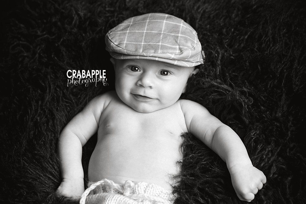 black and white baby portraits