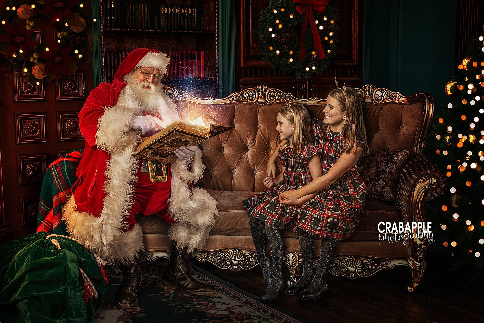 Santa Reading Books to Children