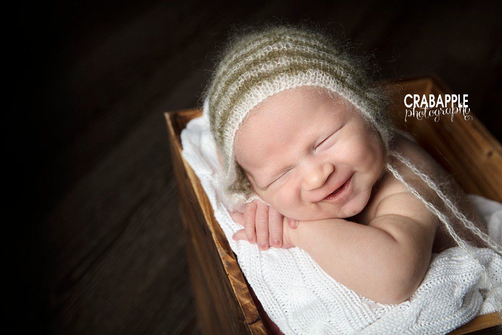 smiling newborn photos greater boston