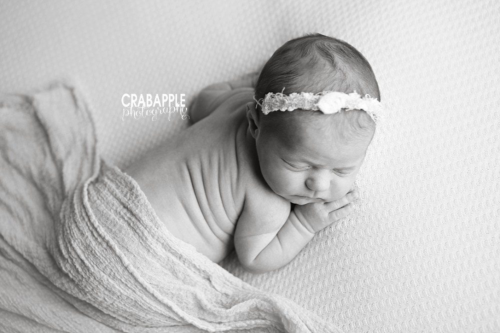 topsfield newborn portraits black and white