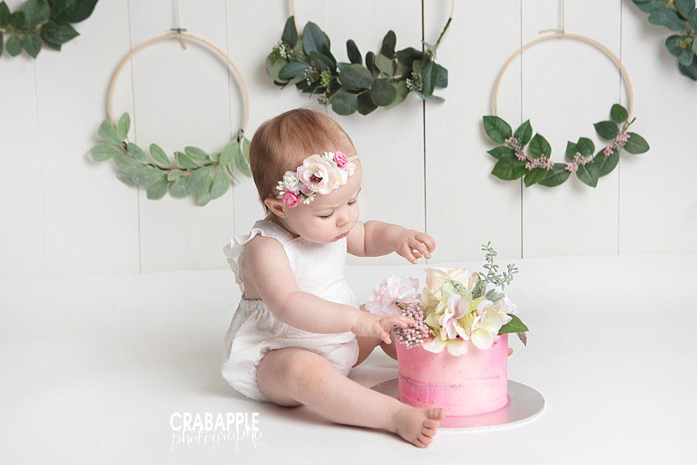 first birthday portraits for girls