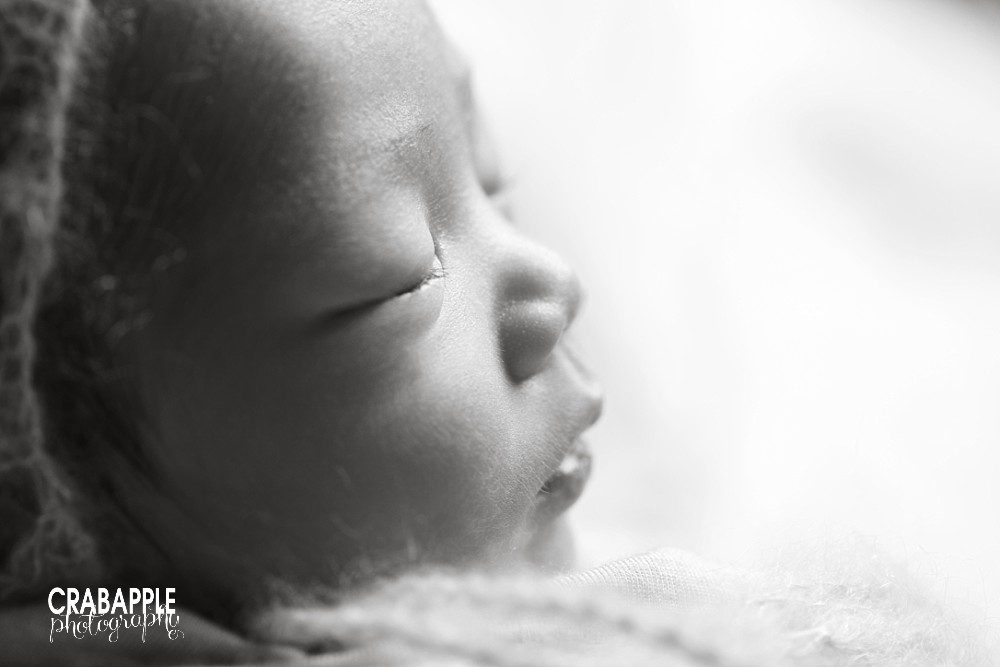 black and white newborn photo ideas