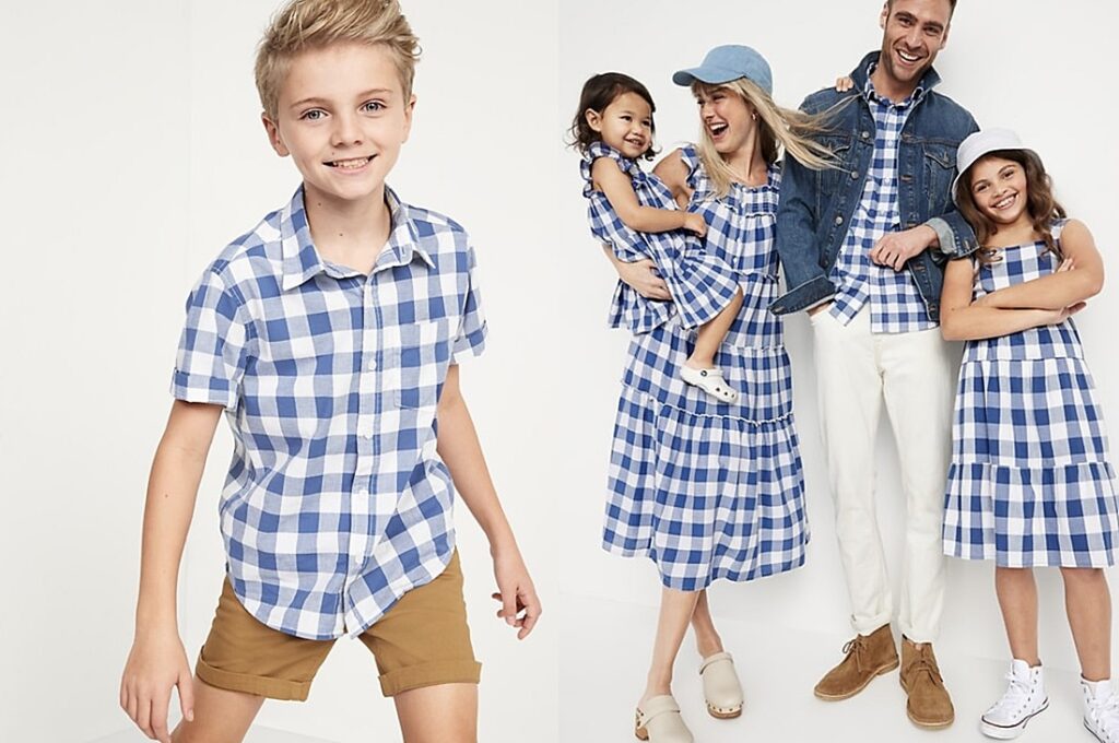 What to wear for photos classic neutral Gingham for Easter