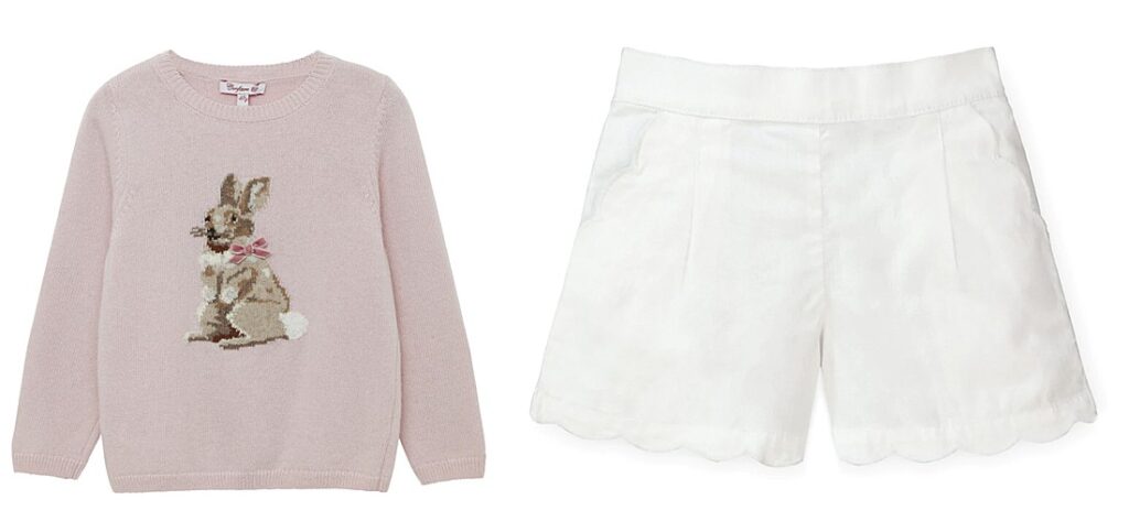 Bunny Sweater & White Shorts