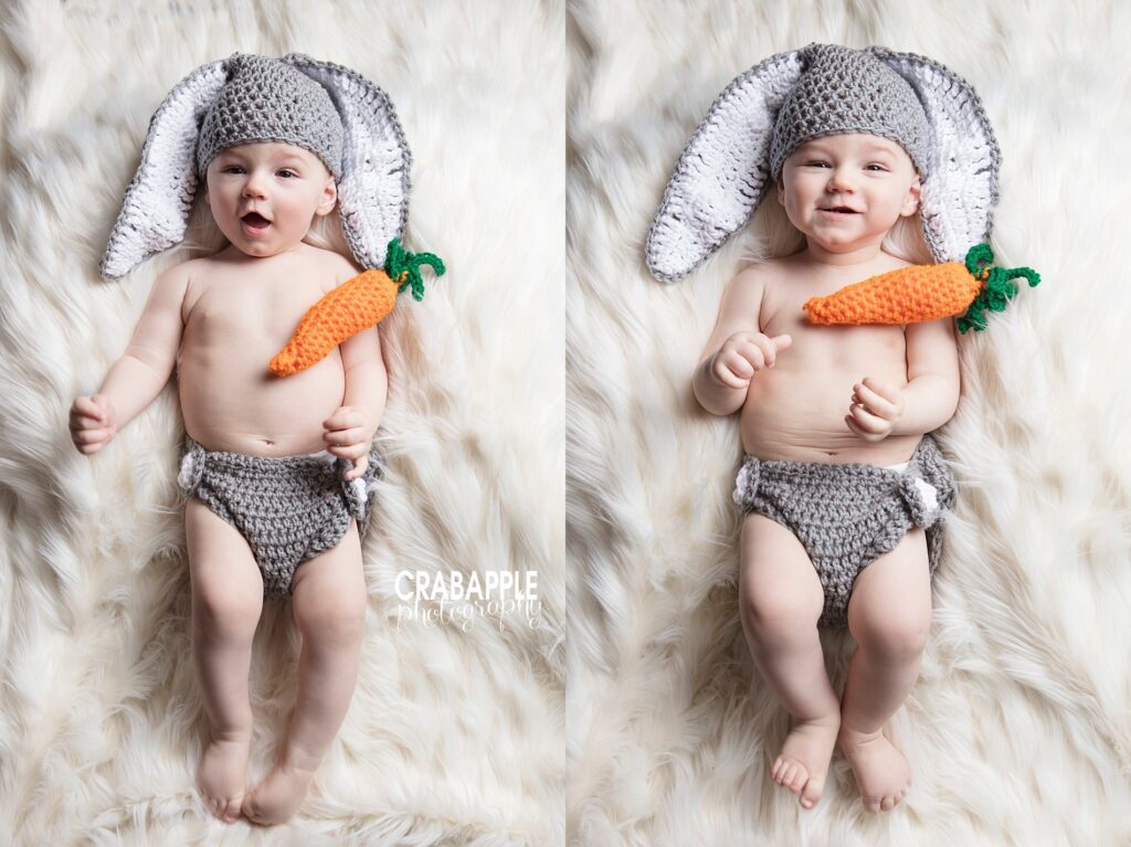 baby pictures with bunny outfit