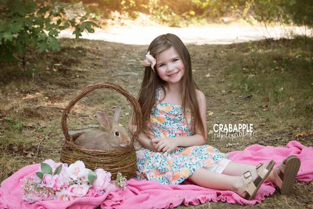 outdoor easter bunny photos with live rabbit MA