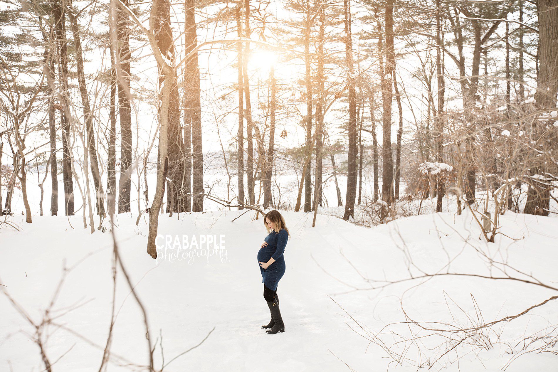 outdoor winter portrait photography