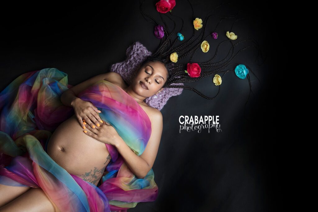 rainbow pregnancy photo ideas