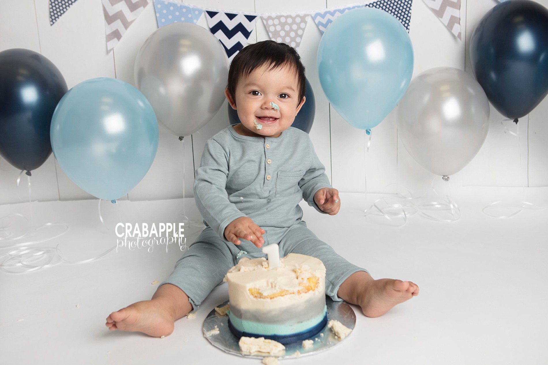 Chelmsford Cake Smash Photos :: Mr. N · Crabapple Photography