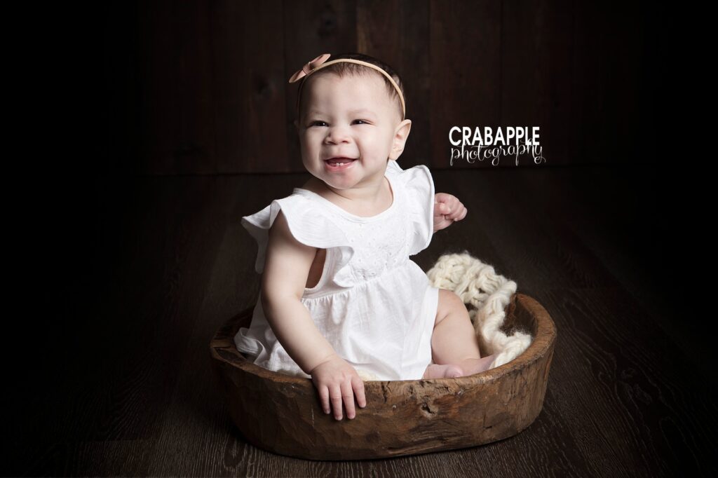 6 month old baby girl portraits MA