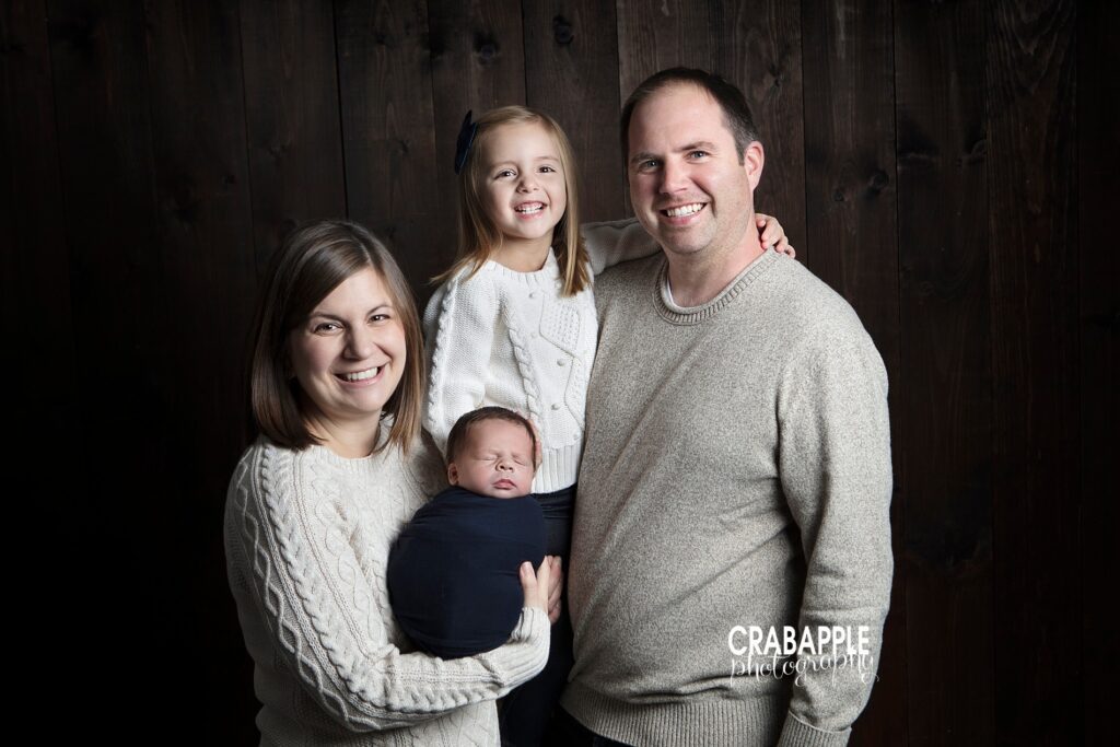 tewksbury family photography with newborn 