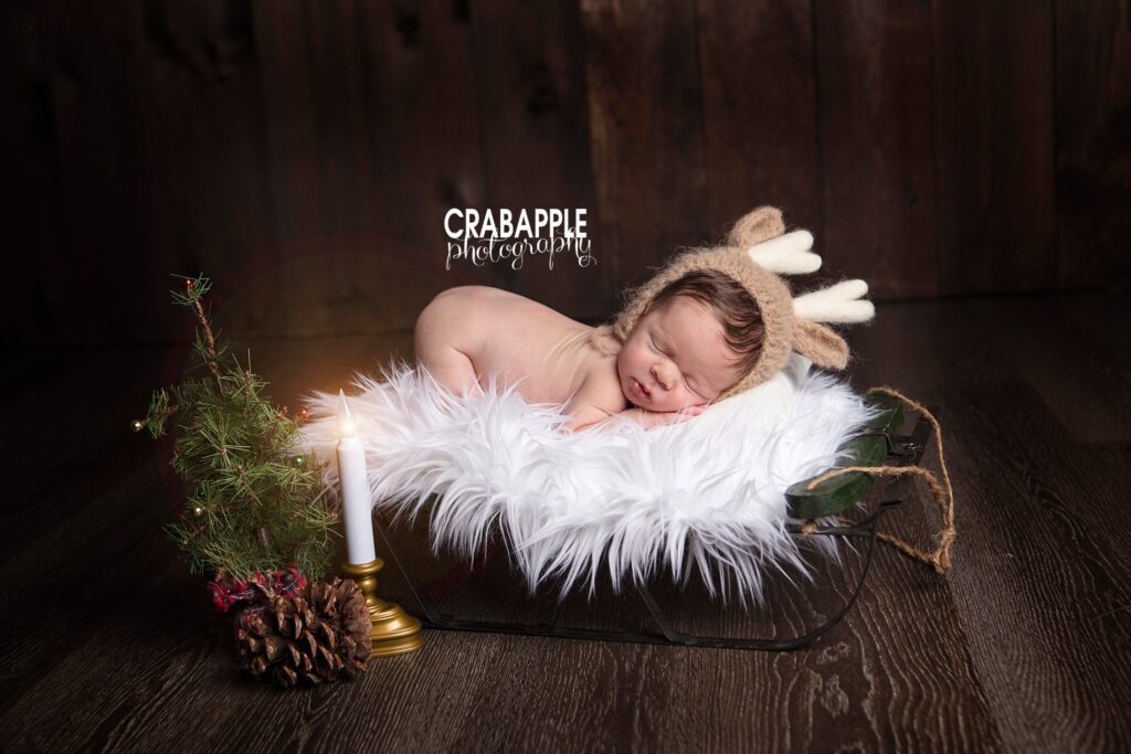 christmas themed newborn photos