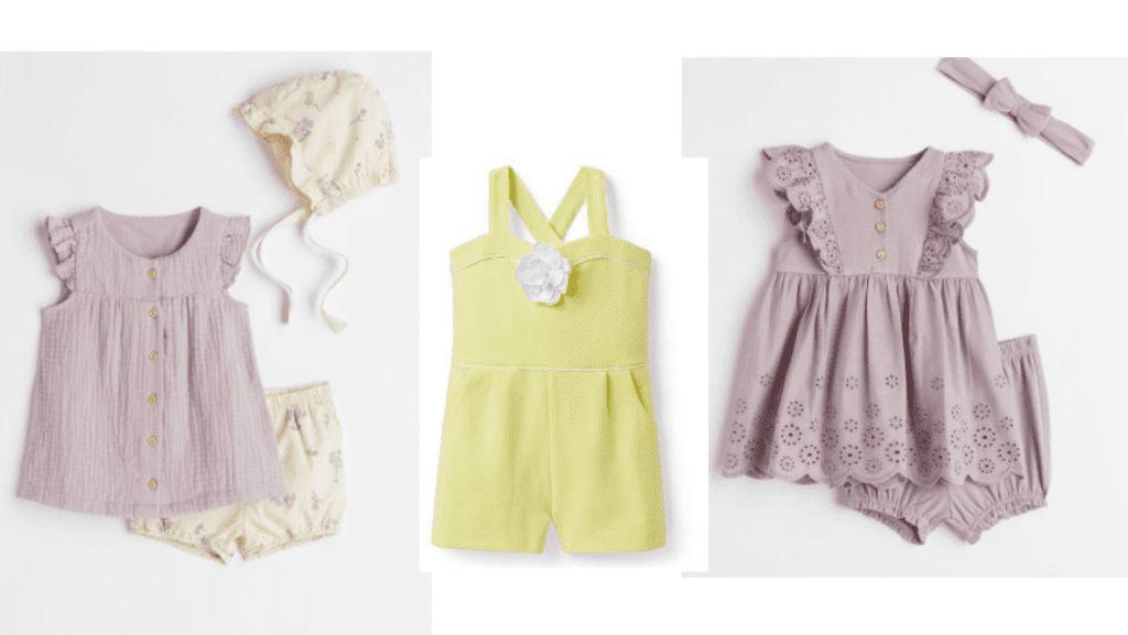 pastel clothing options for girls for outdoor spring photos