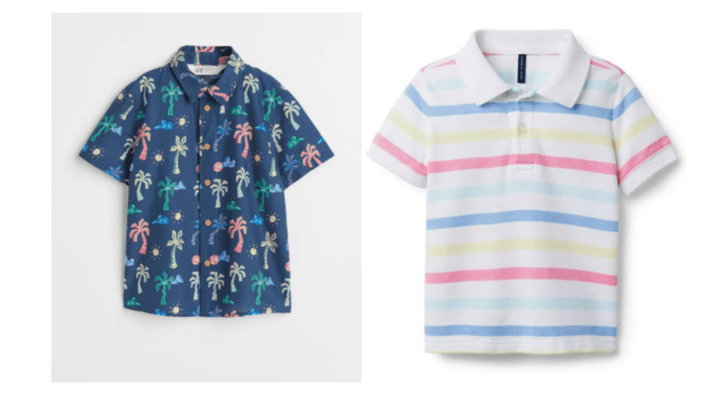 colorful clothing options for boys for outdoor spring photos