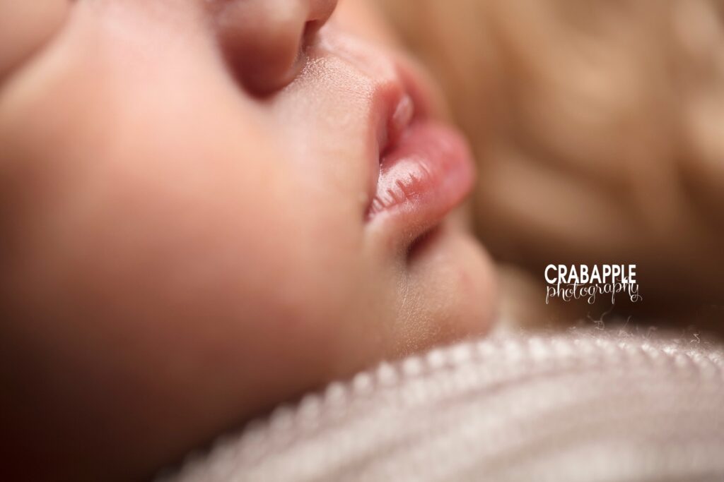 close up newborn photo ideas