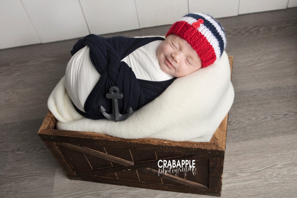 nautical newborn photo ideas