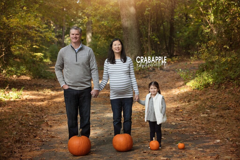 pumpkin pregnancy announcement maternity photos