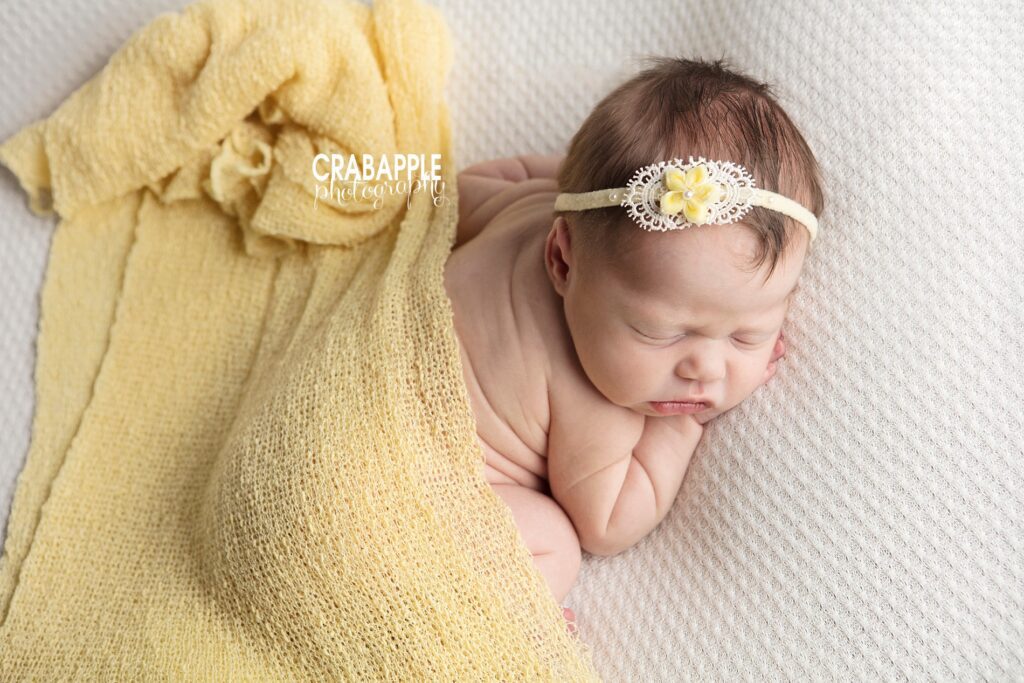 yellow newborn photo styling ideas