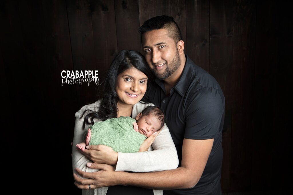 family portrait with newborn