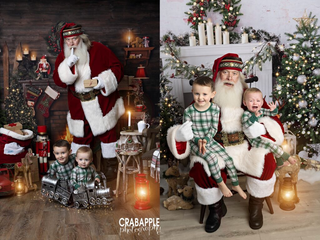 sibling pictures with santa