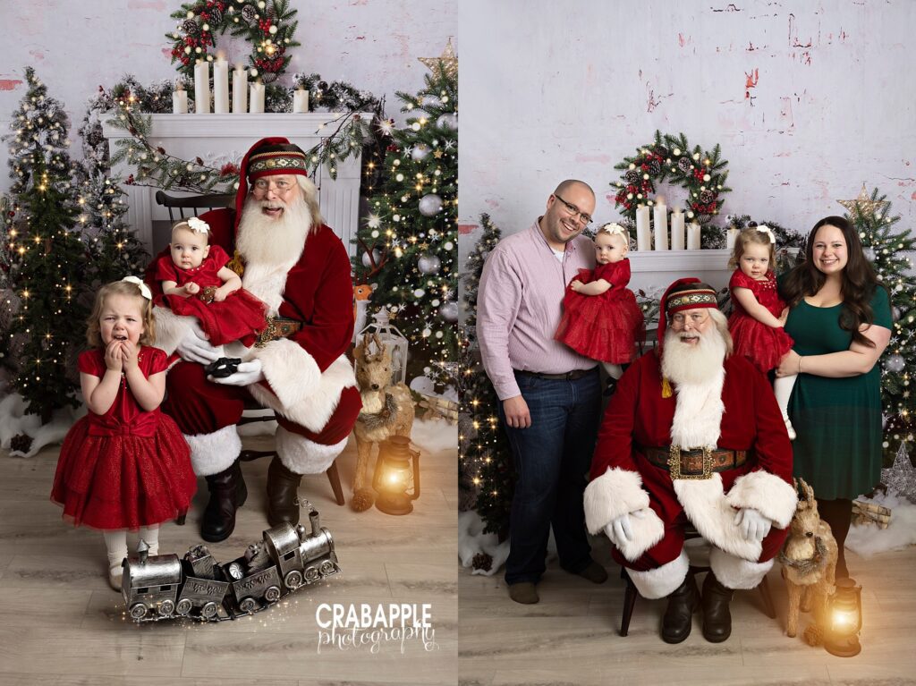 santa claus with the whole family