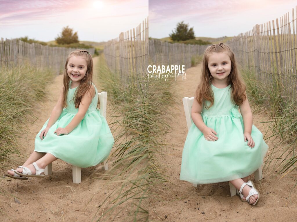 child portraits at the beach