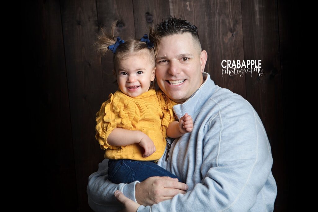 billerica one year portraits dad and daughter