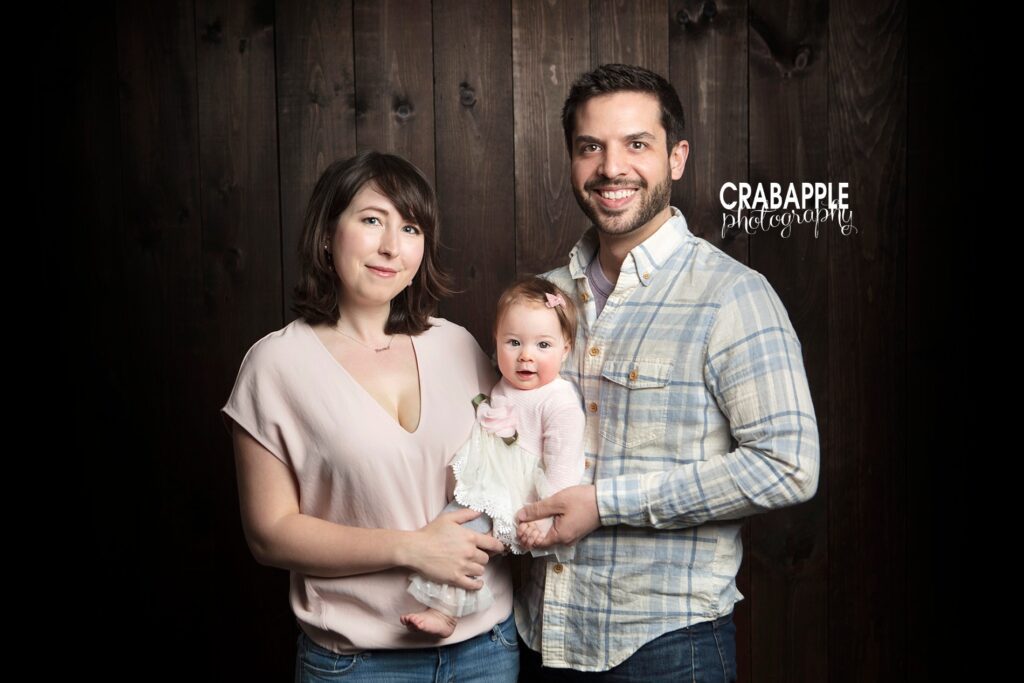 6 month old baby and family photos