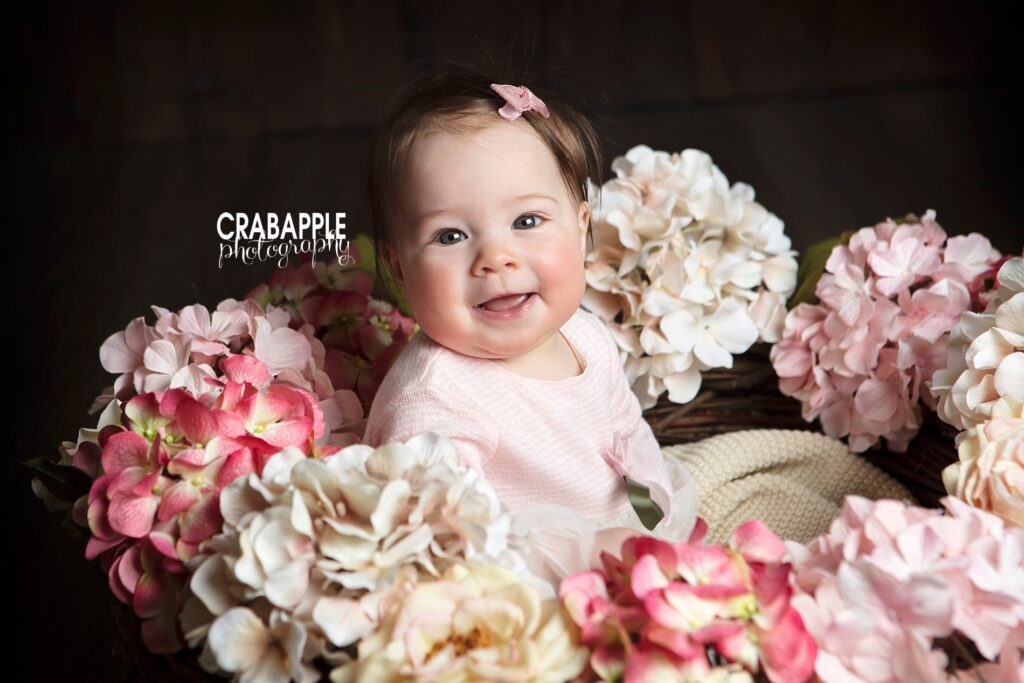 floral baby photography ideas