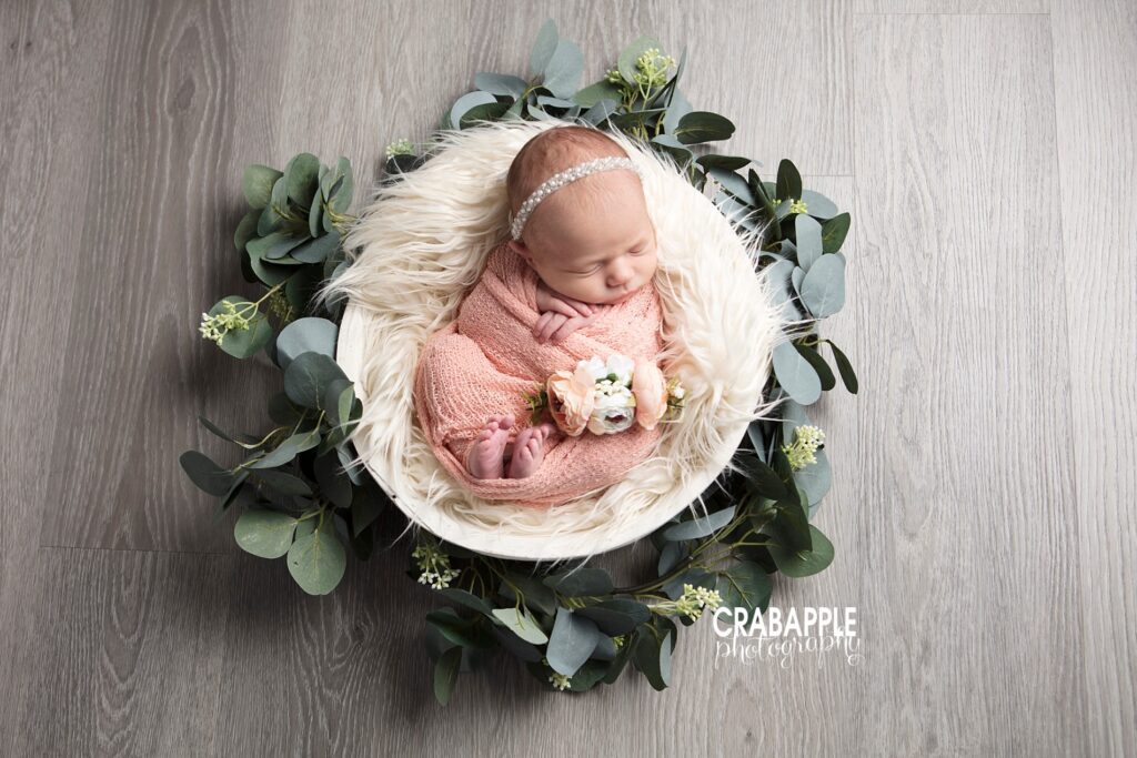 eucalyptus in newborn photos