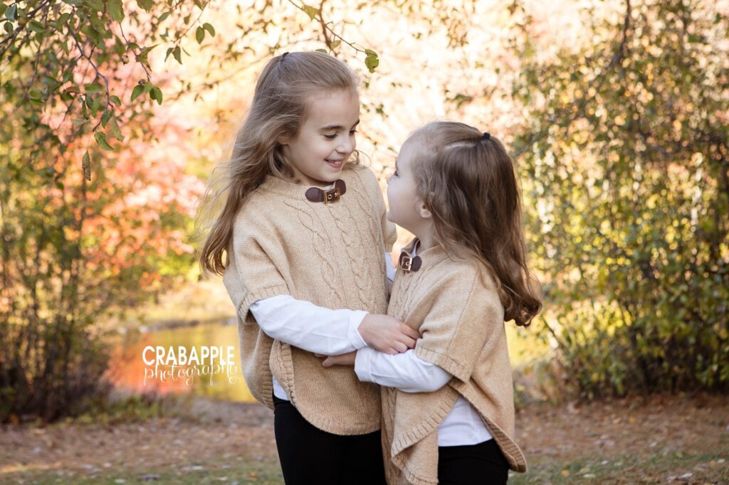 sister portraits for fall