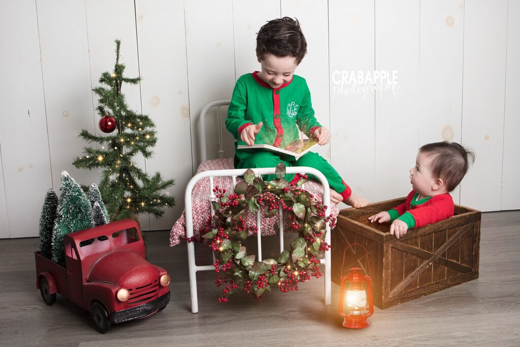 christmas photos with children and babies