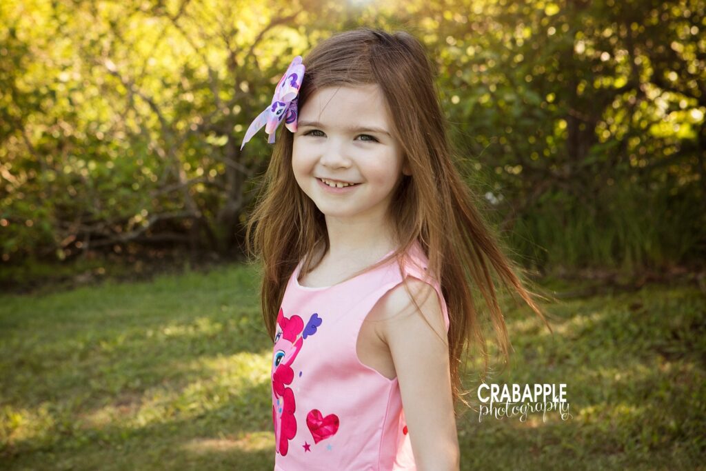Five Year Old Photos Outside :: Miss L · Crabapple Photography