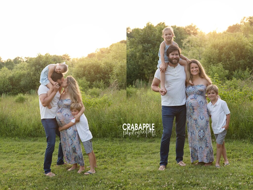 outdoor maternity family photos