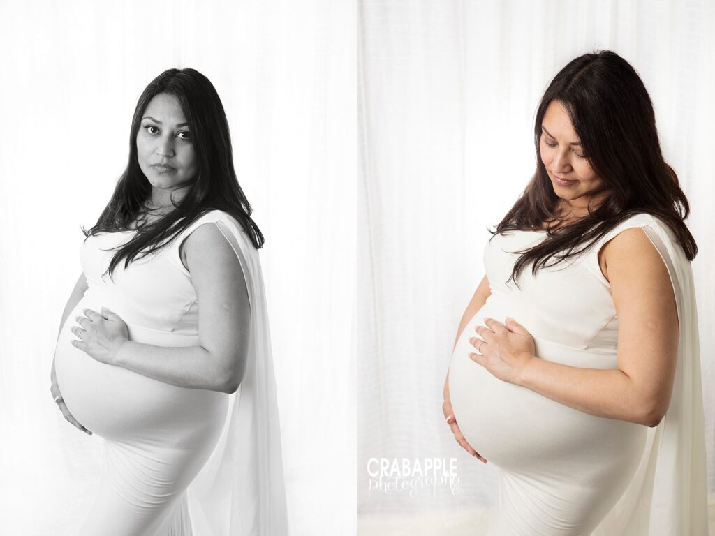 white ethereal maternity pregnancy photos