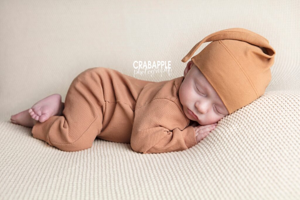 sleeping 3 month baby portraits 