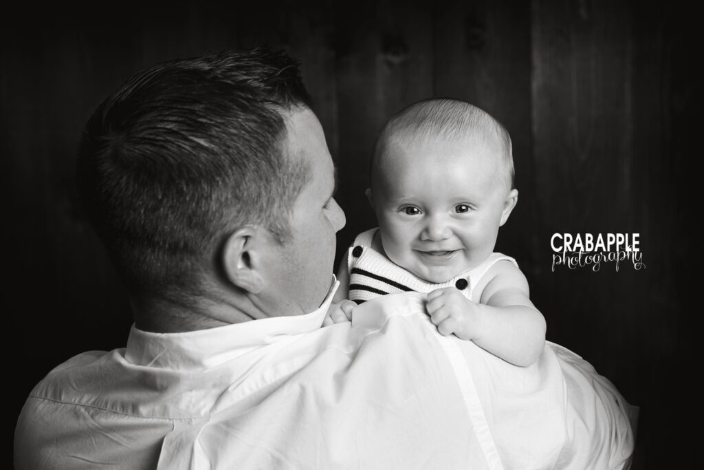 father and son infant photos