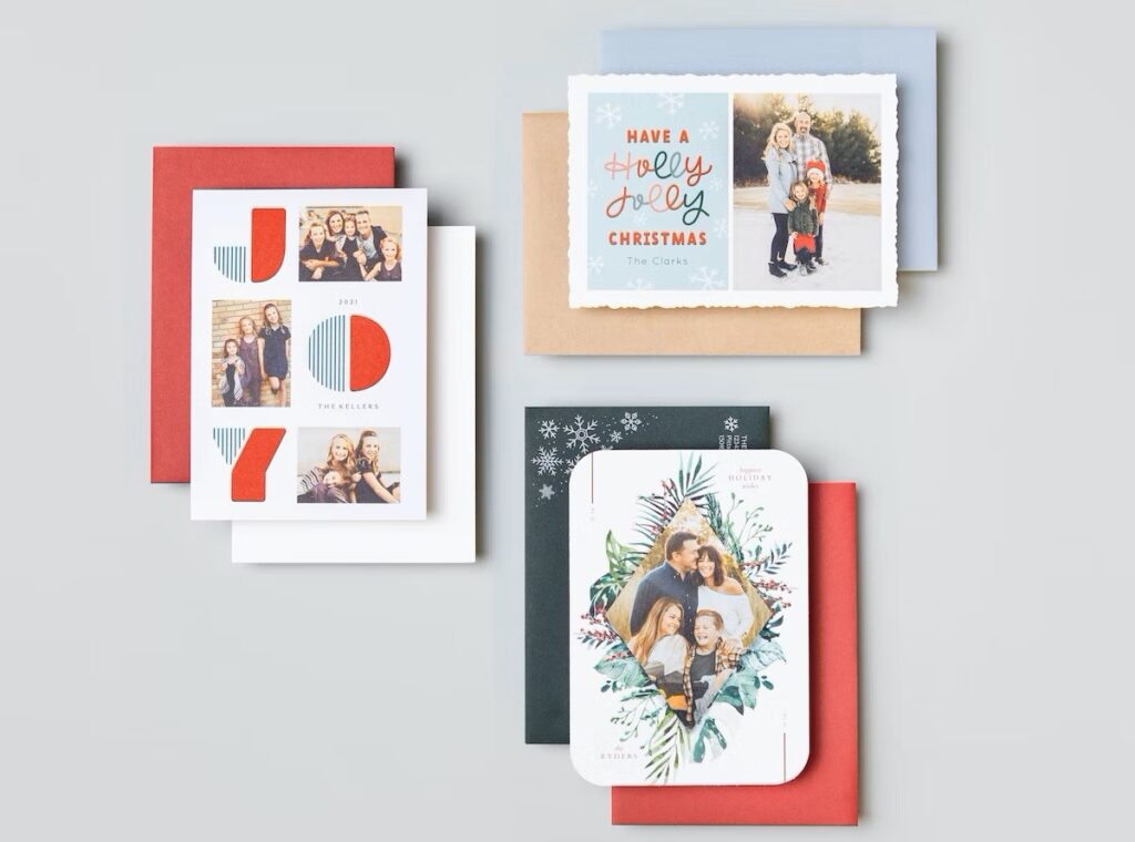 holiday cards using professional portraits