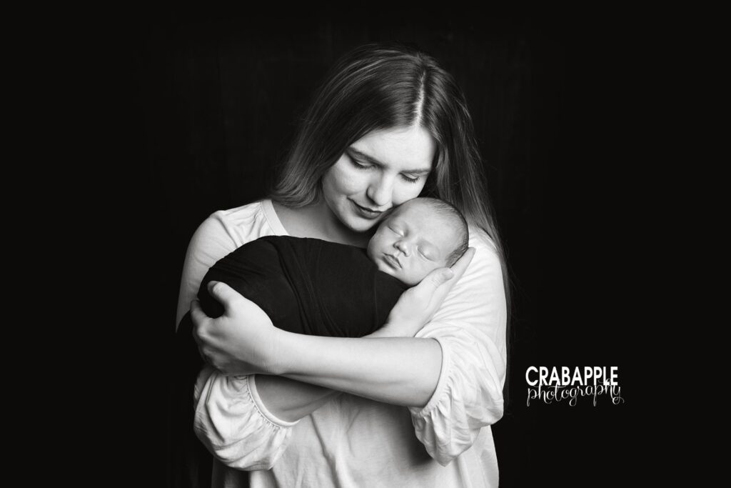 mother and son newborn photos