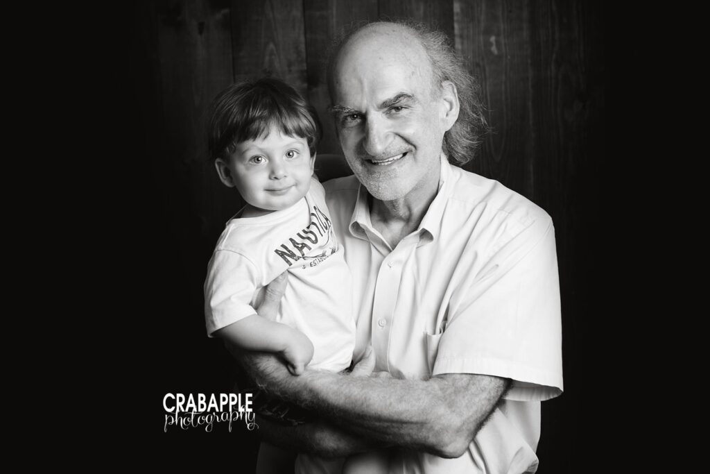grandfather portraits with grandson