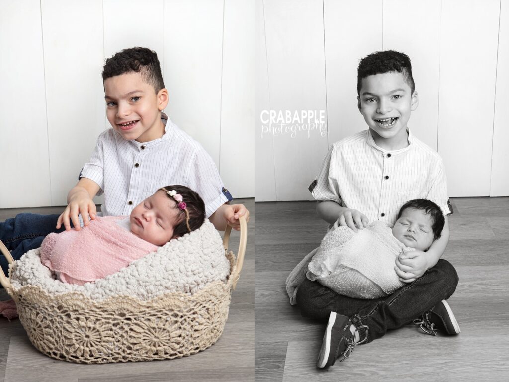 newborn pictures with older sibling