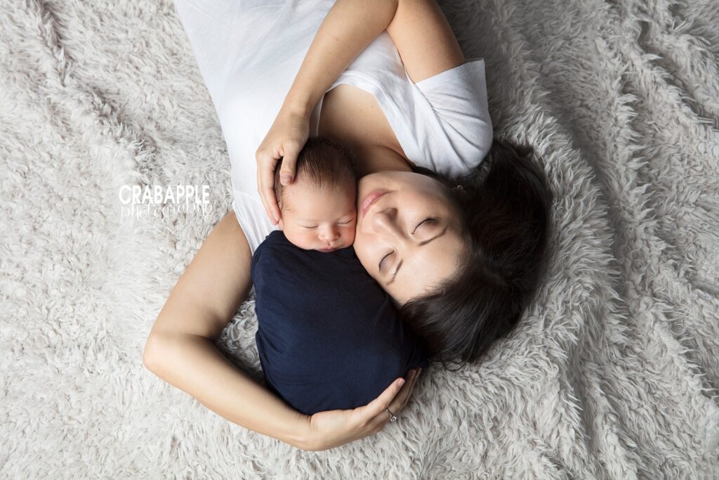 mother and son newborn photos