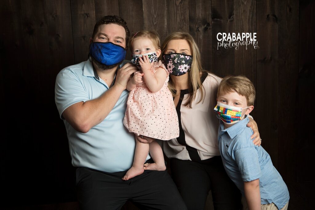 family photos with face masks