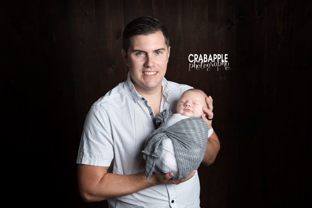 father and son new baby photos
