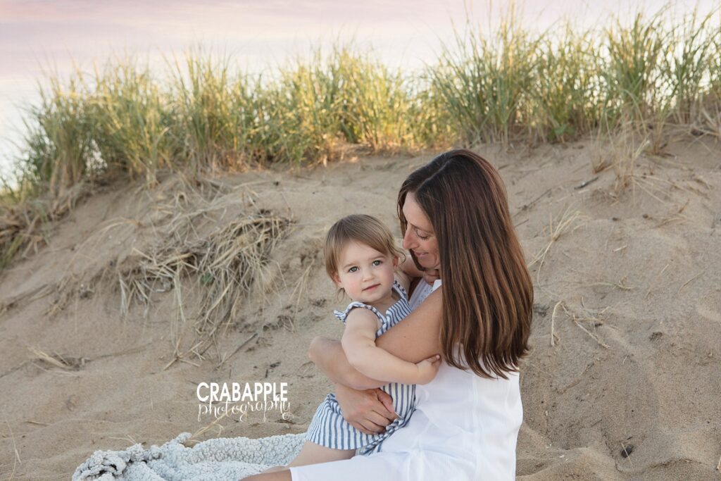 beach toddler and family pictures