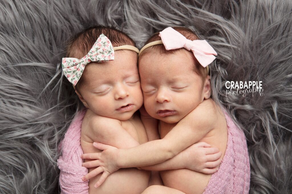 twin newborn portraits