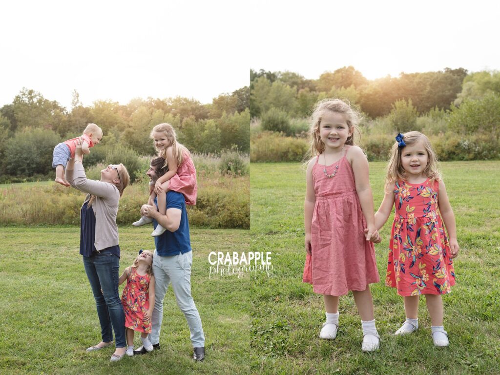 outdoor family and child portraits