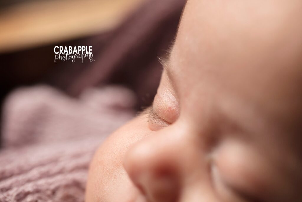 close up detail newborn photos