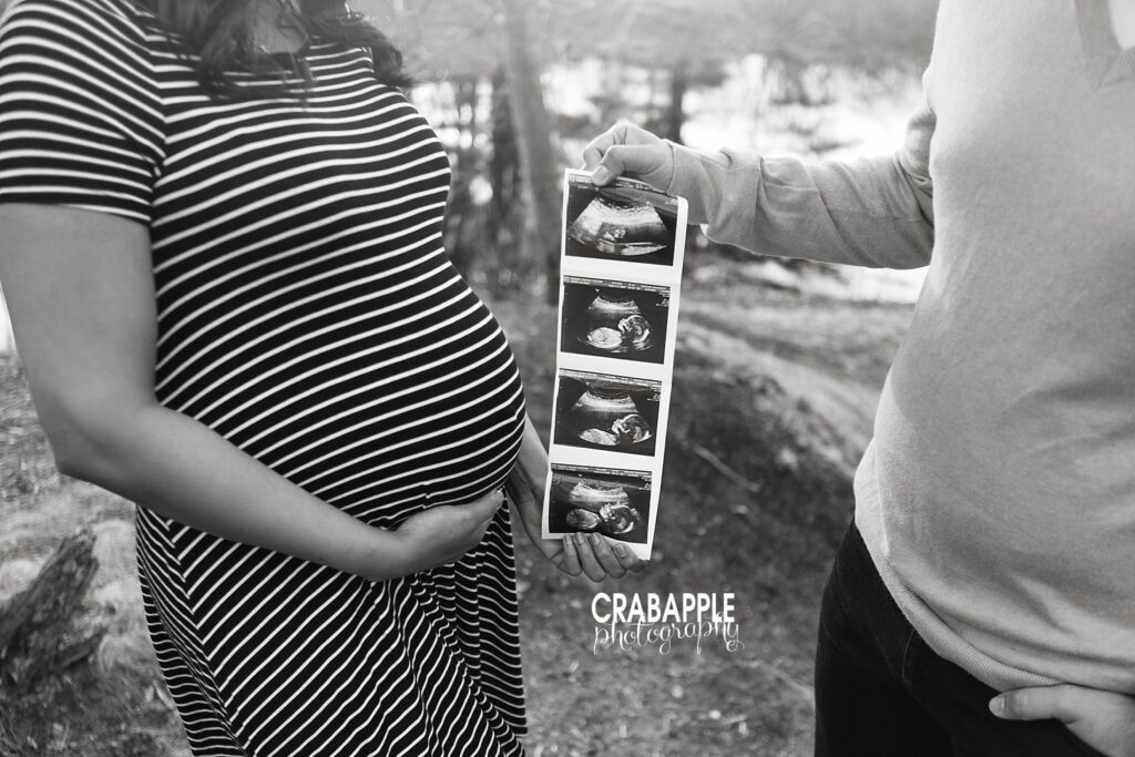 maternity photos with ultrasound